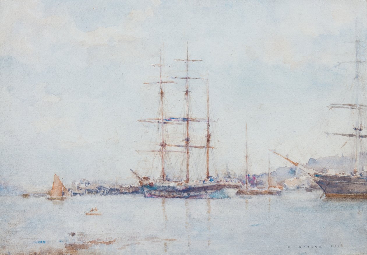 Falmouth Körfezi, 1925 by Henry Scott Tuke
