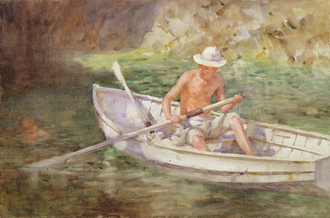 Yeşil Sular, 1911 by Henry Scott Tuke