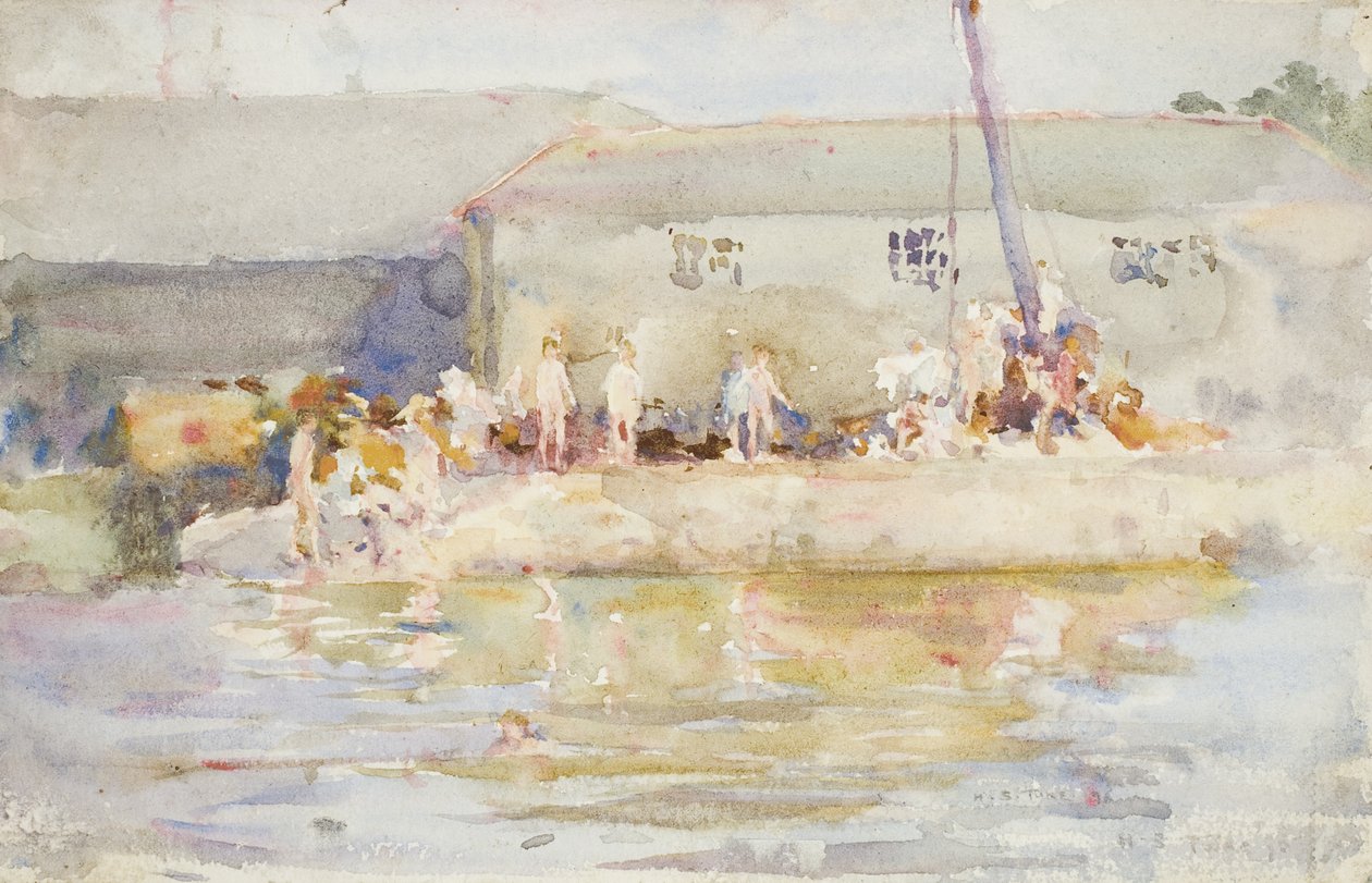 Rıhtım Scamps, 1896 by Henry Scott Tuke