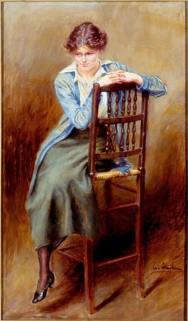 Oturan Kadın by Henry Straker