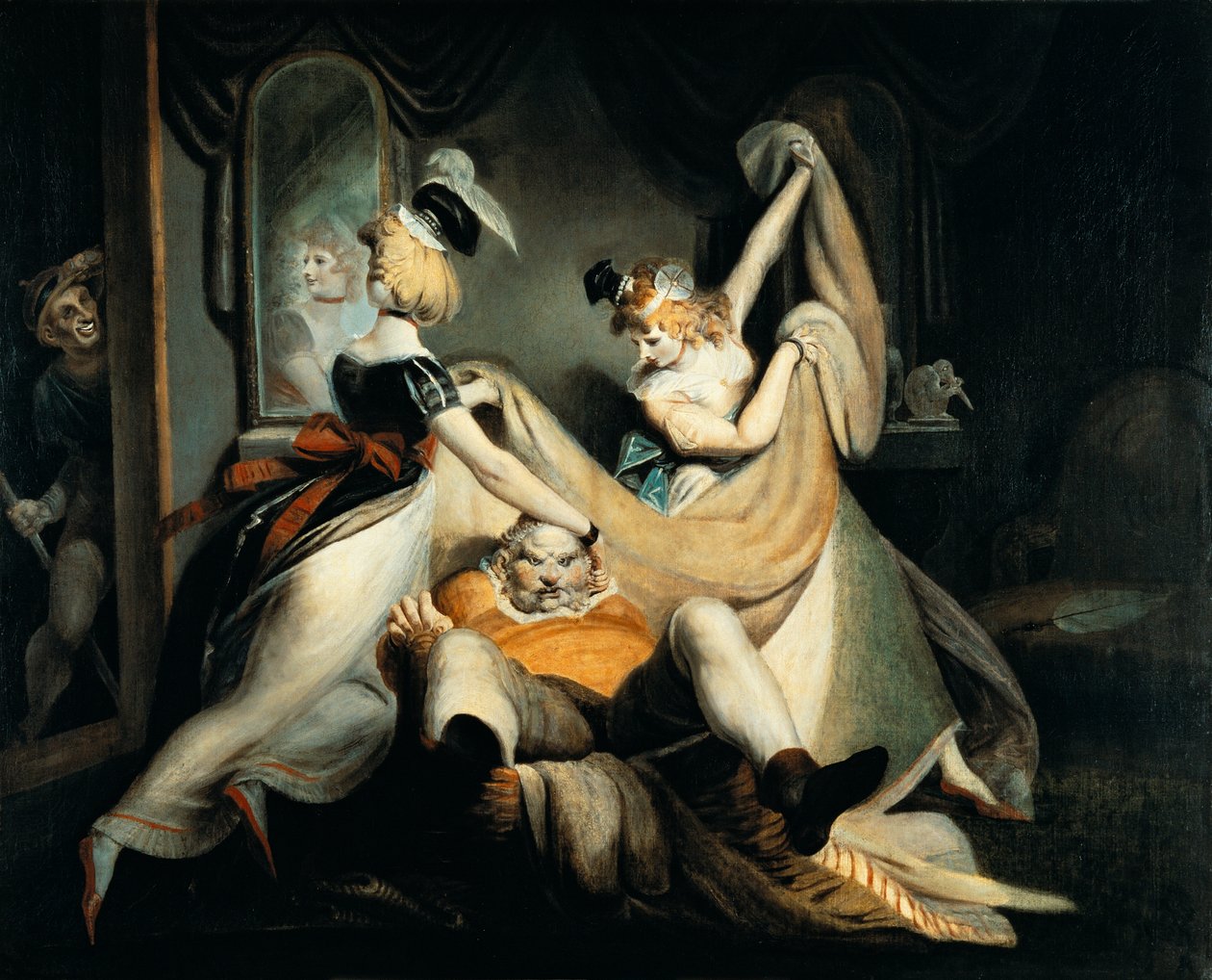Çamaşır sepetinde Falstaff by Johann Heinrich Füssli