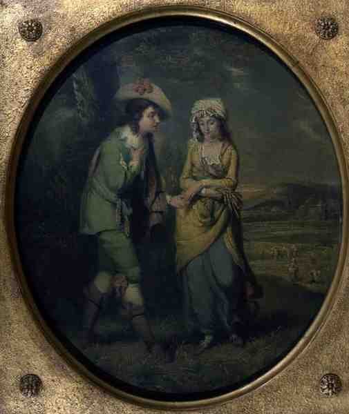 Kur yapma (tuval üzerine yağlı boya) by Henry (attr) Walton