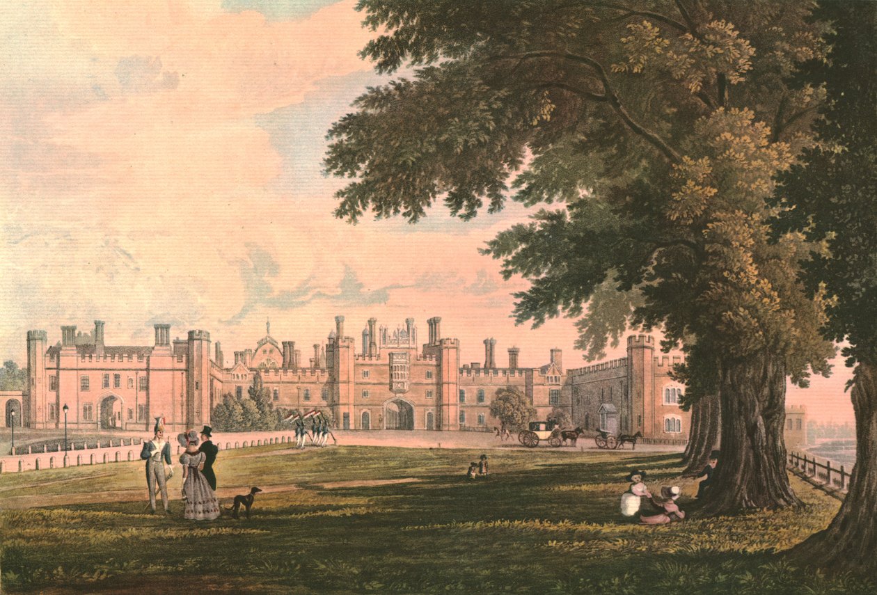 Hampton Court Sarayı, c1827. by Henry Bryan Ziegler