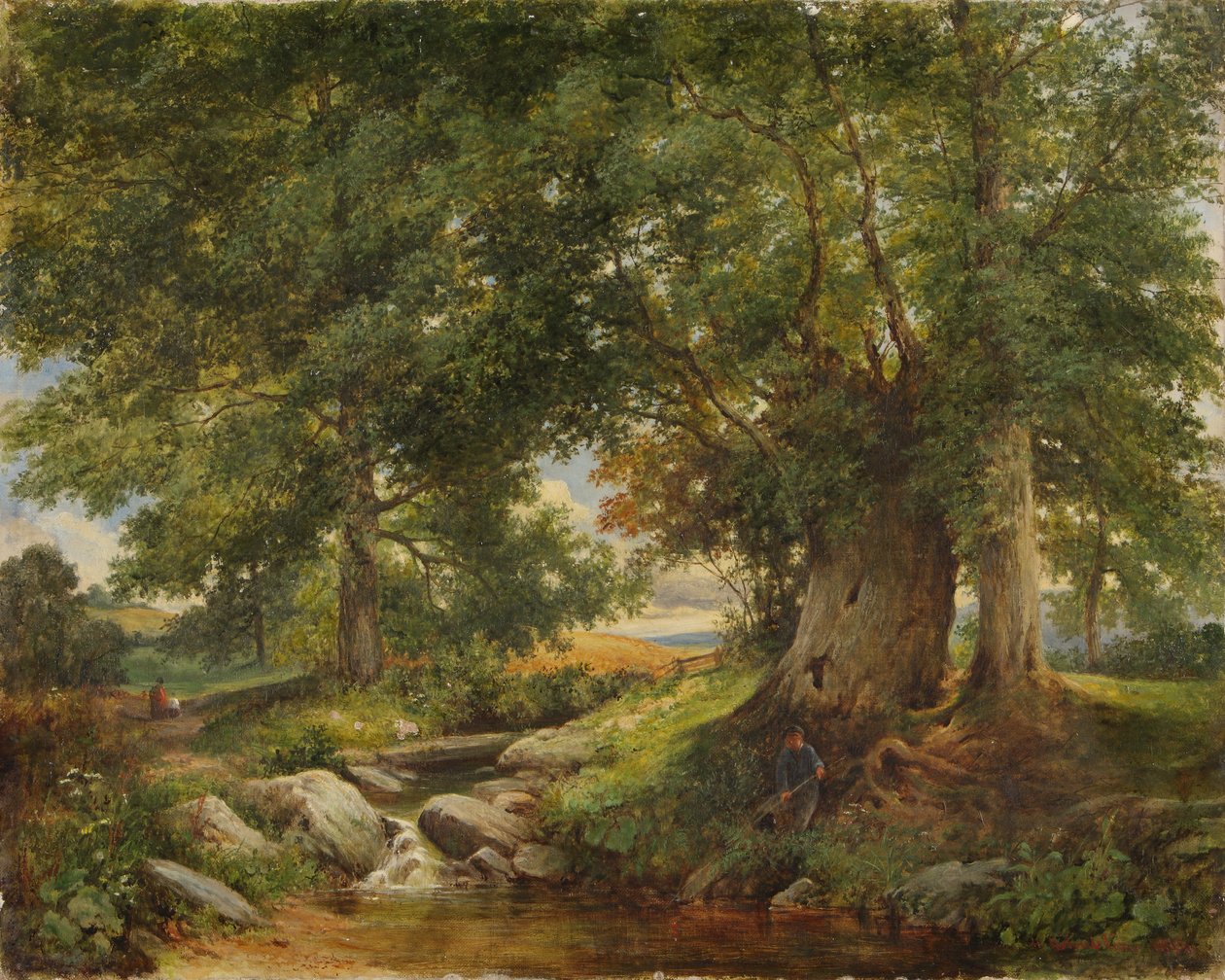 Worcester yakınlarında bir Alabalık Çayı, 1866 by Henry Chaplin