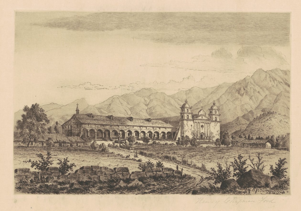 Görev Santa Barbara, 1883. by Henry Chapman Ford