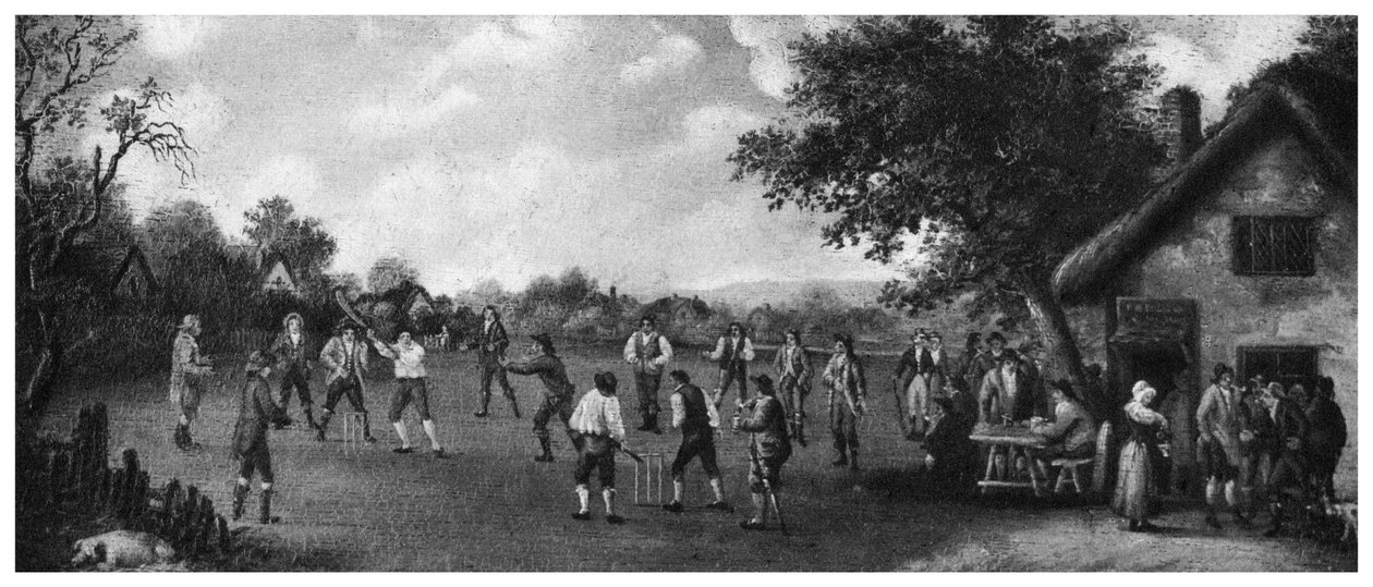 Bir ülke kriket maçı, 19. yüzyıl 1912. by Henry Dixon