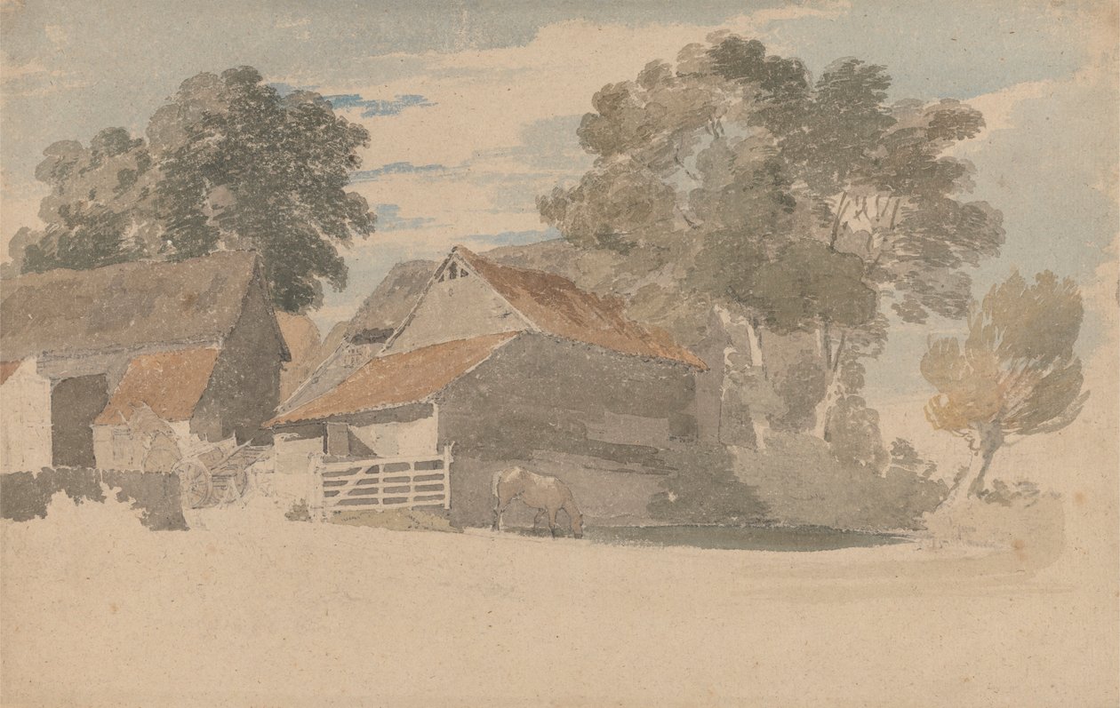 Ağaçlı Çiftlik Binaları by Henry Edridge
