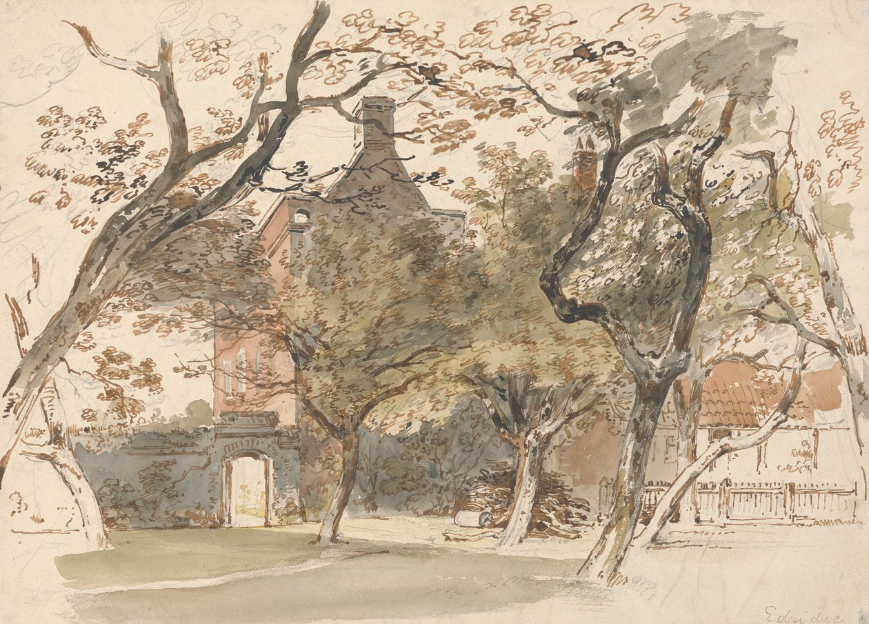 Bir Evin ve Bahçenin Bir Parçası by Henry Edridge