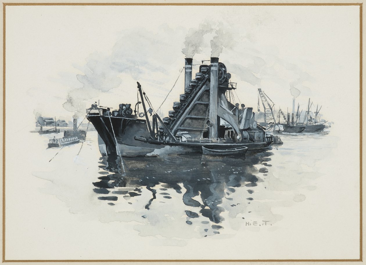 Salford Docks'ta Bir Tarak Gemisi by Henry Edward Tidmarsh