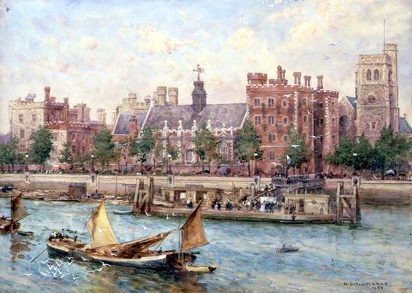 Köprüden Lambeth Sarayı by Henry Edward Tidmarsh