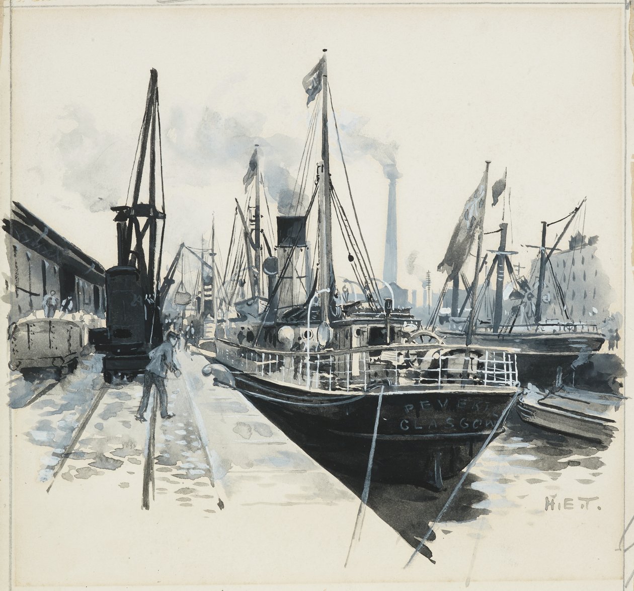 Pomona Dock'ta Yükleme by Henry Edward Tidmarsh