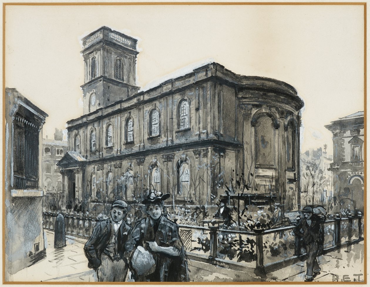 Alley'den Aziz Ann Kilisesi by Henry Edward Tidmarsh