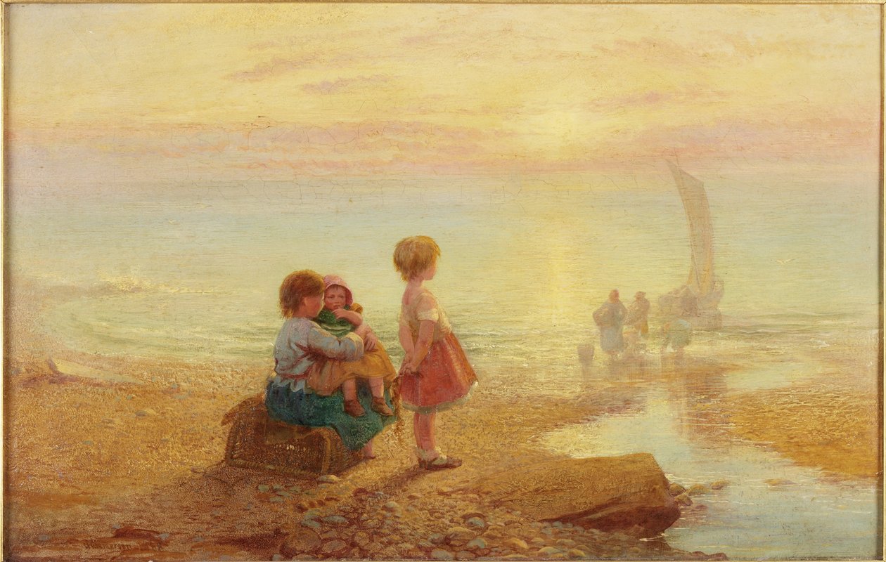 Sabahın erken saatlerinde sahilde by Henry Hetherington Emmerson