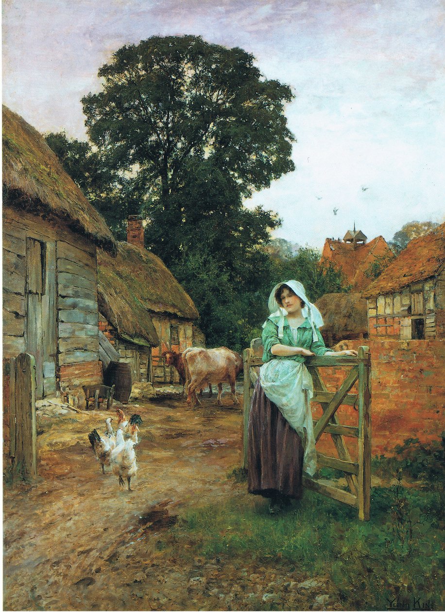 çiftlik kapısında by Henry John Yeend King