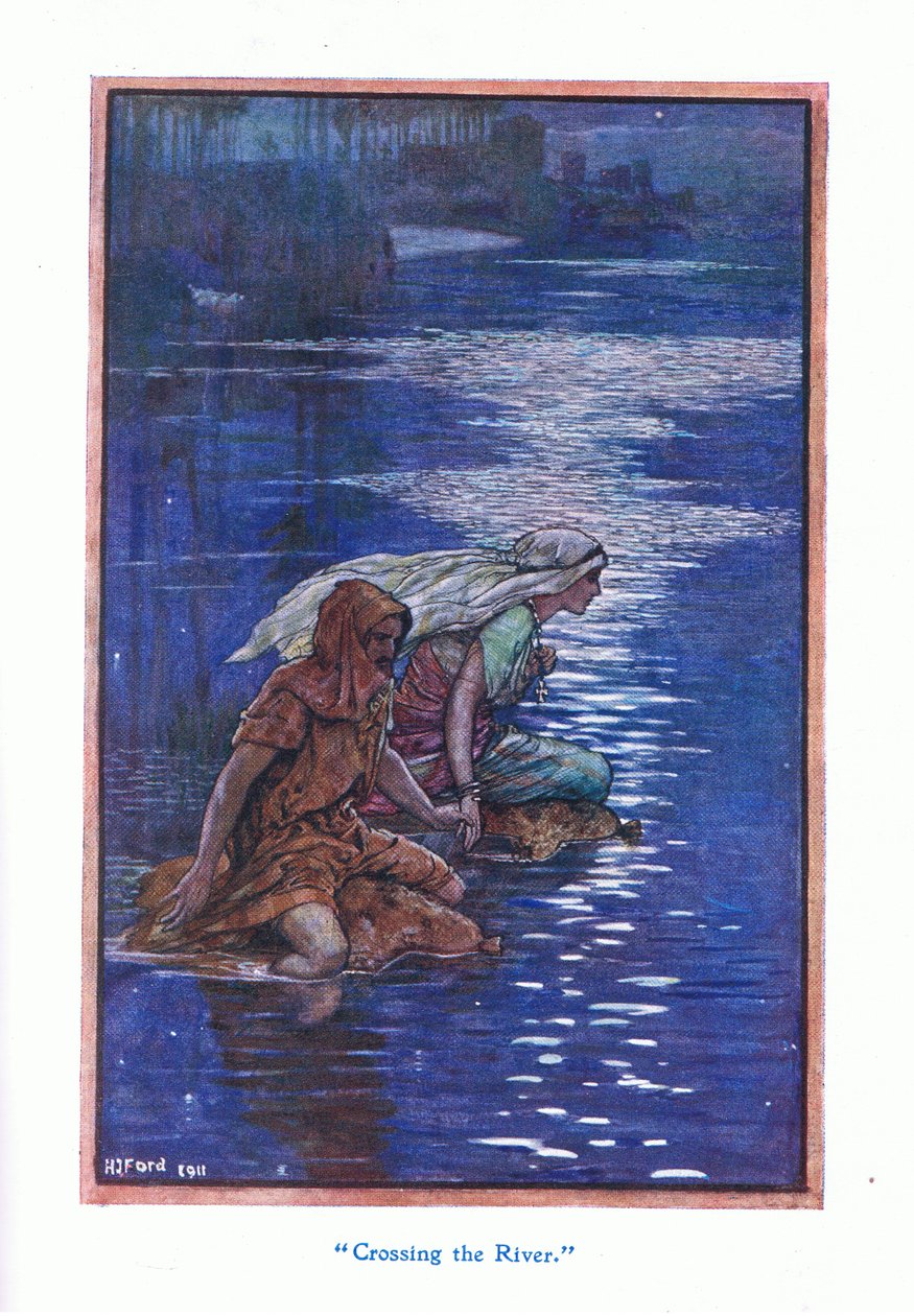 Nehri geçerken, 1912 by Henry Justice Ford