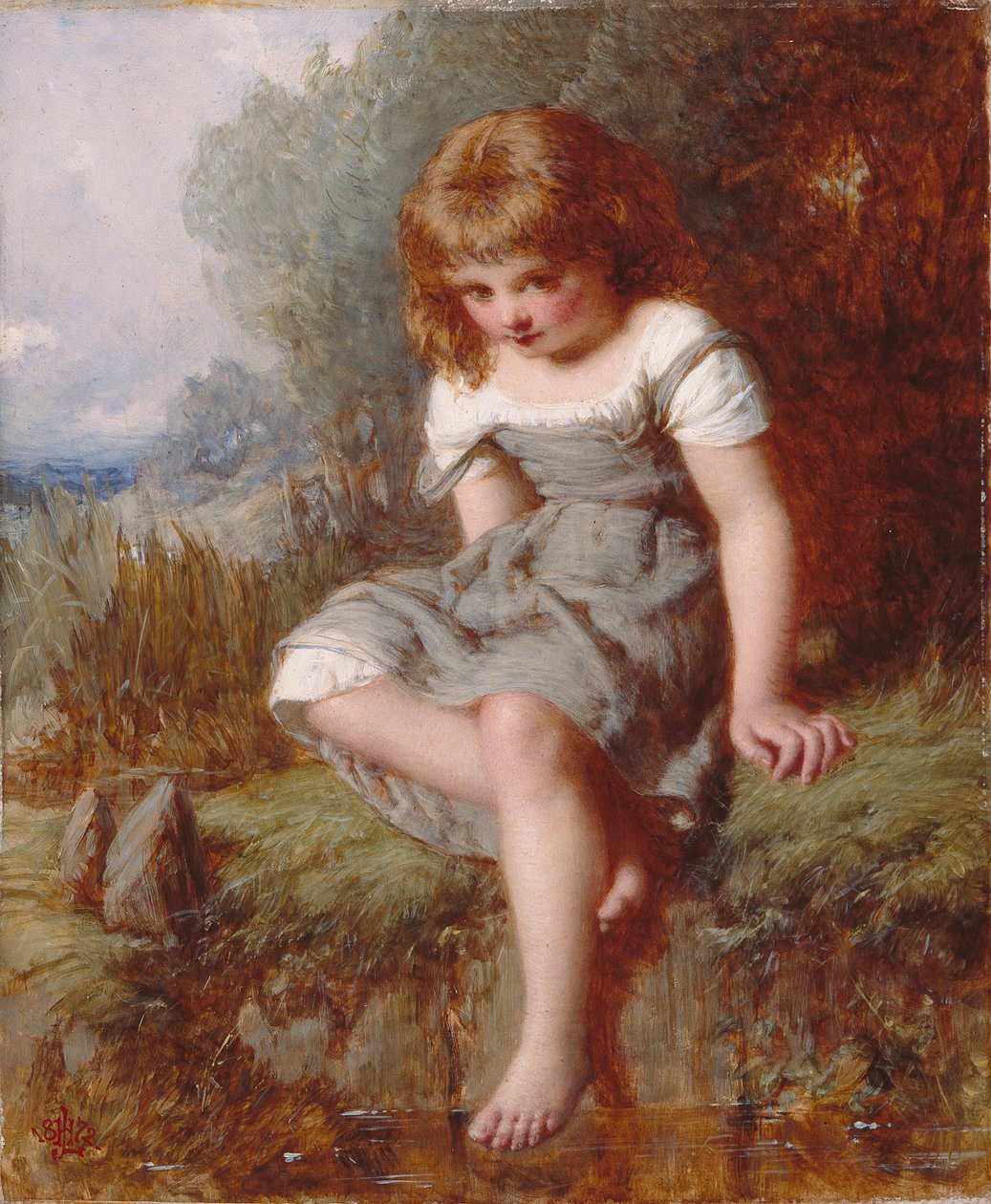 Ürkek Yüzücü by Henry Le Jeune