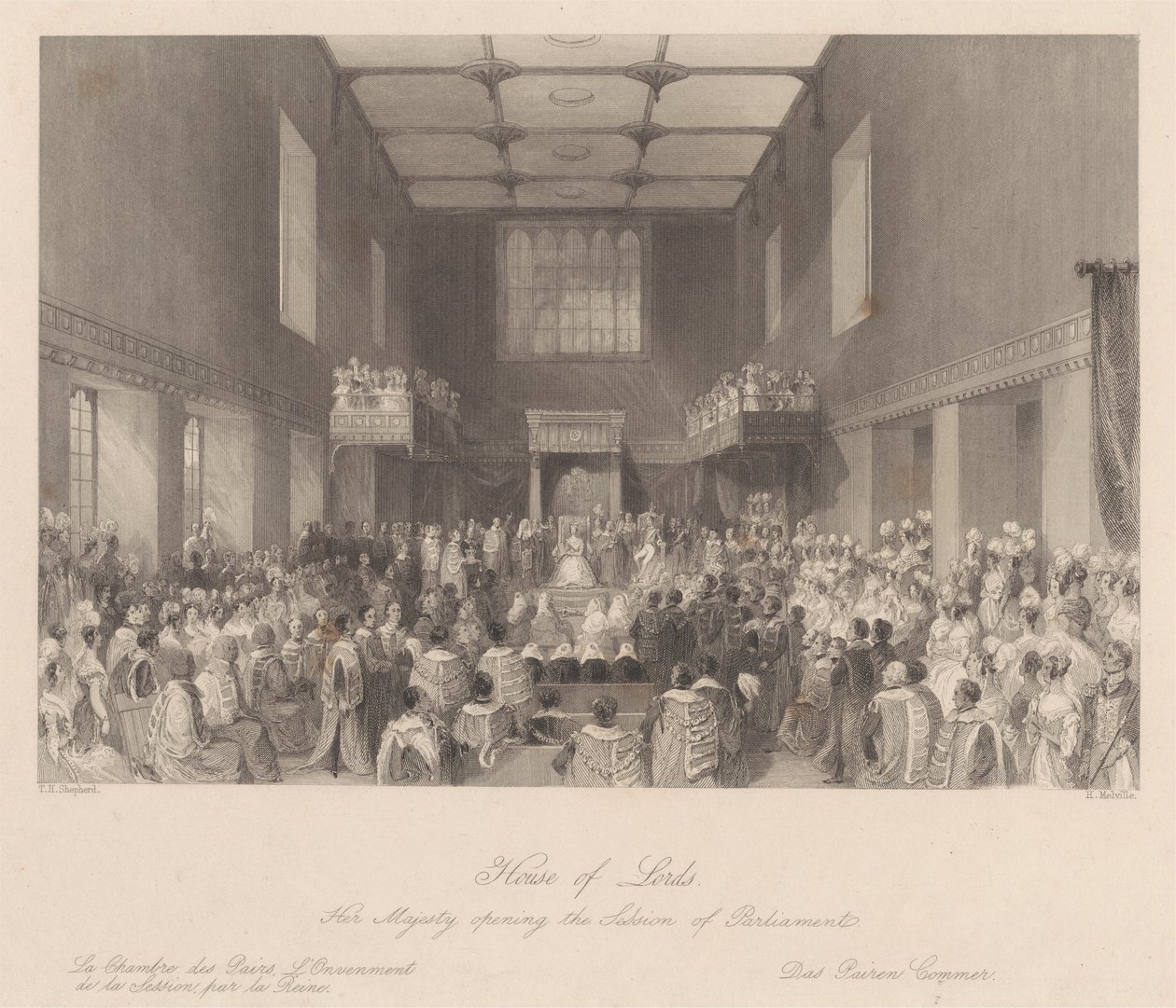 Majesteleri Parlamento Oturumunu açıyor by Henry Melville