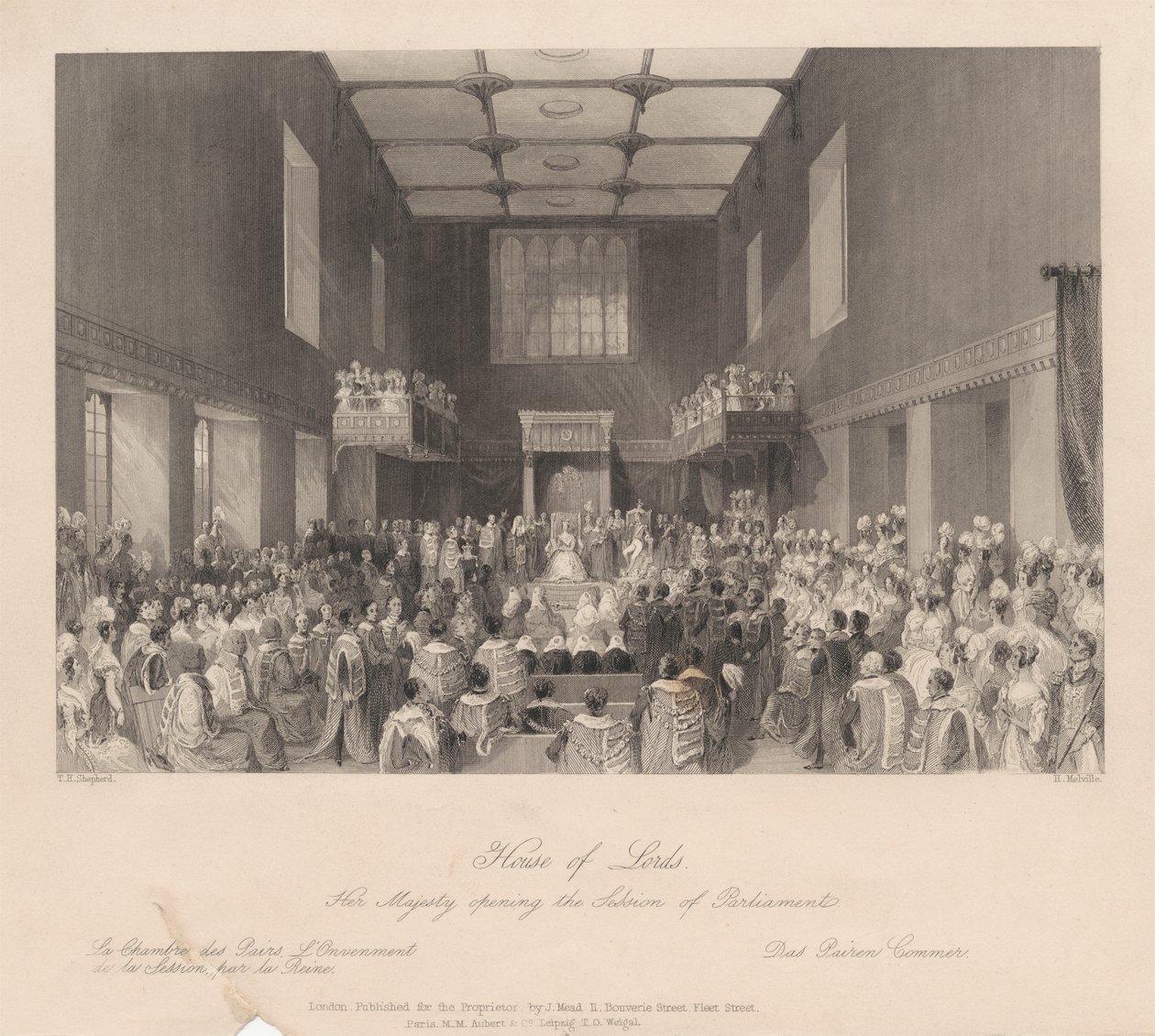 Majesteleri Parlamento Oturumunu açıyor by Henry Melville