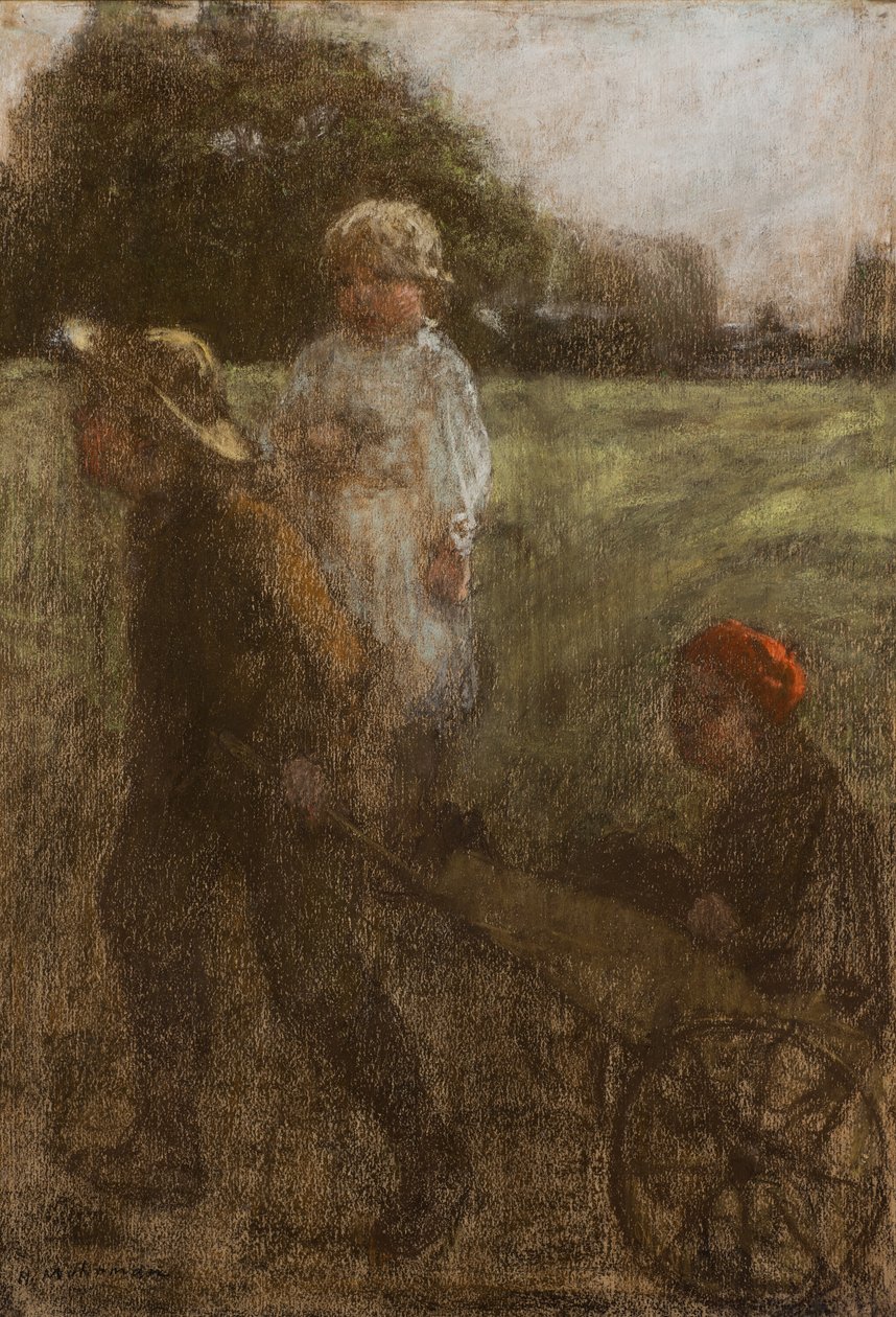 El Arabalı Çocuklar (pastel) by Henry Muhrmann