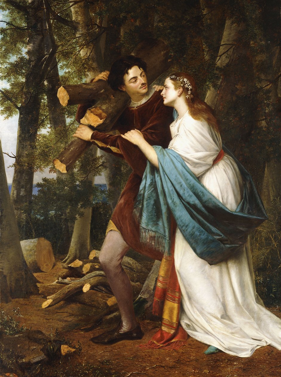 orman aşıkları, by Henry Nelson ONeil