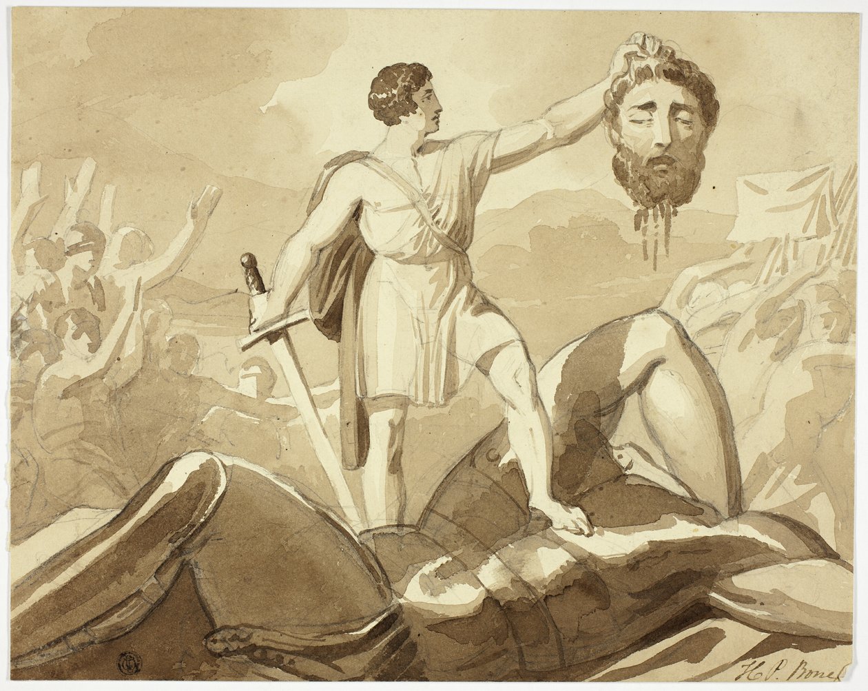David ve Goliath by Henry Pierce Bone