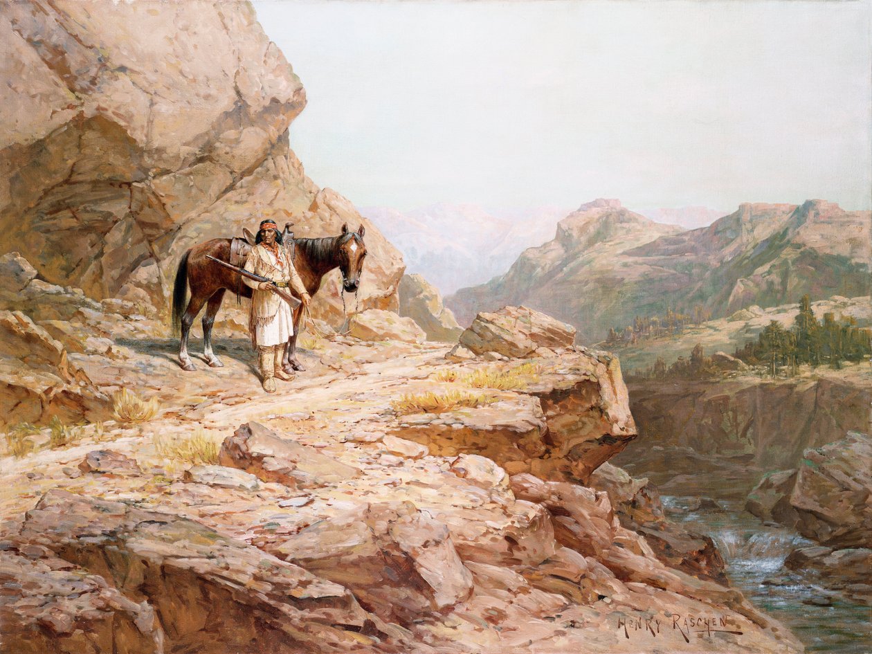 The Look Out (tuval üzerine yağlı boya) by Henry Raschen