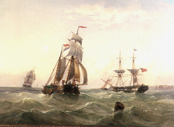 Kıyı şeridindeki gemiler by Henry Redmore