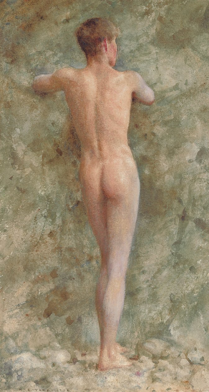 Çıplak bir erkek, 1914 by Henry Scott Tuke