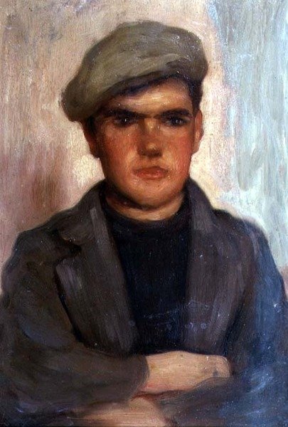 bir şapka giyen çocuk by Henry Scott Tuke