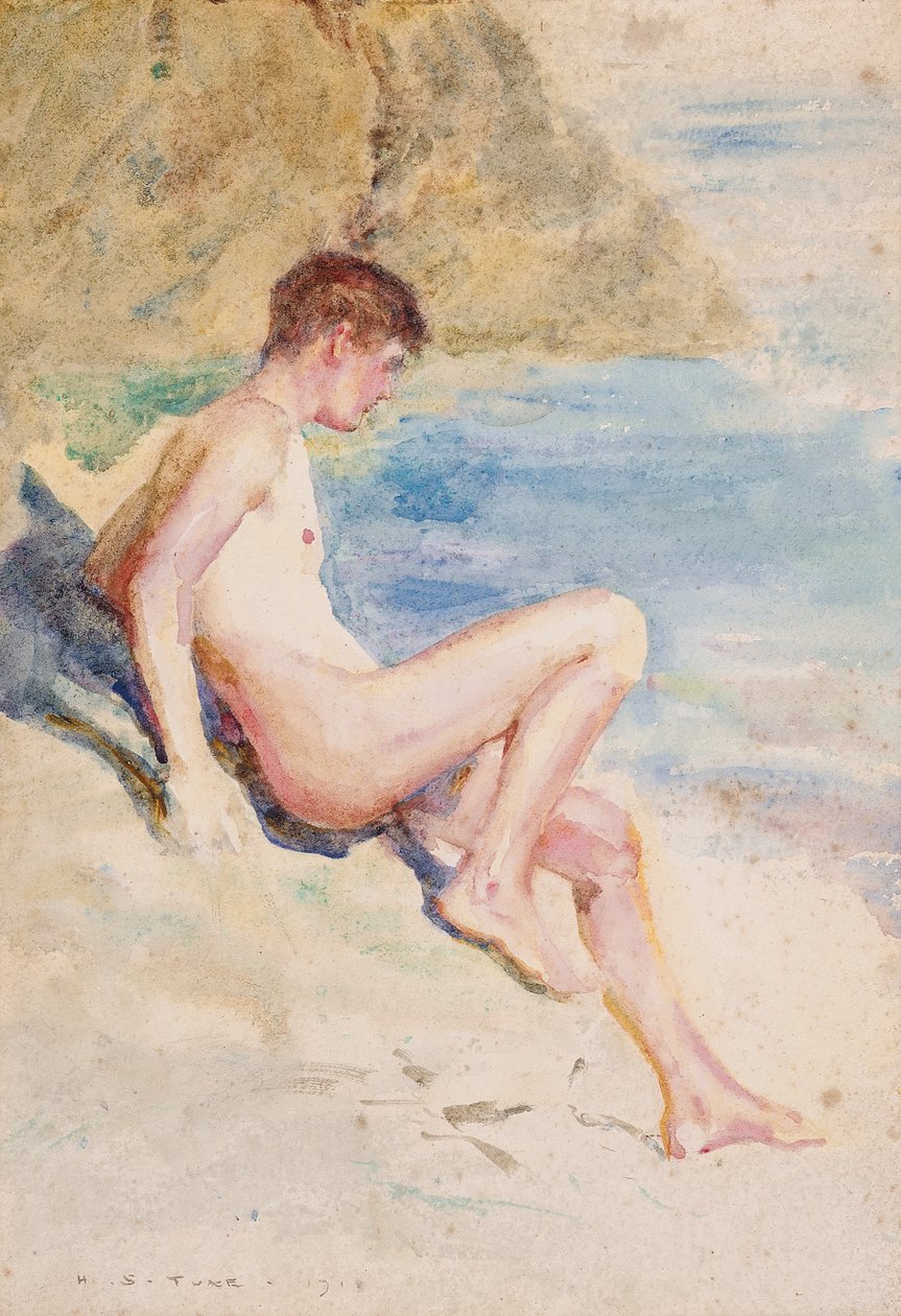yüzücü, 1910 by Henry Scott Tuke