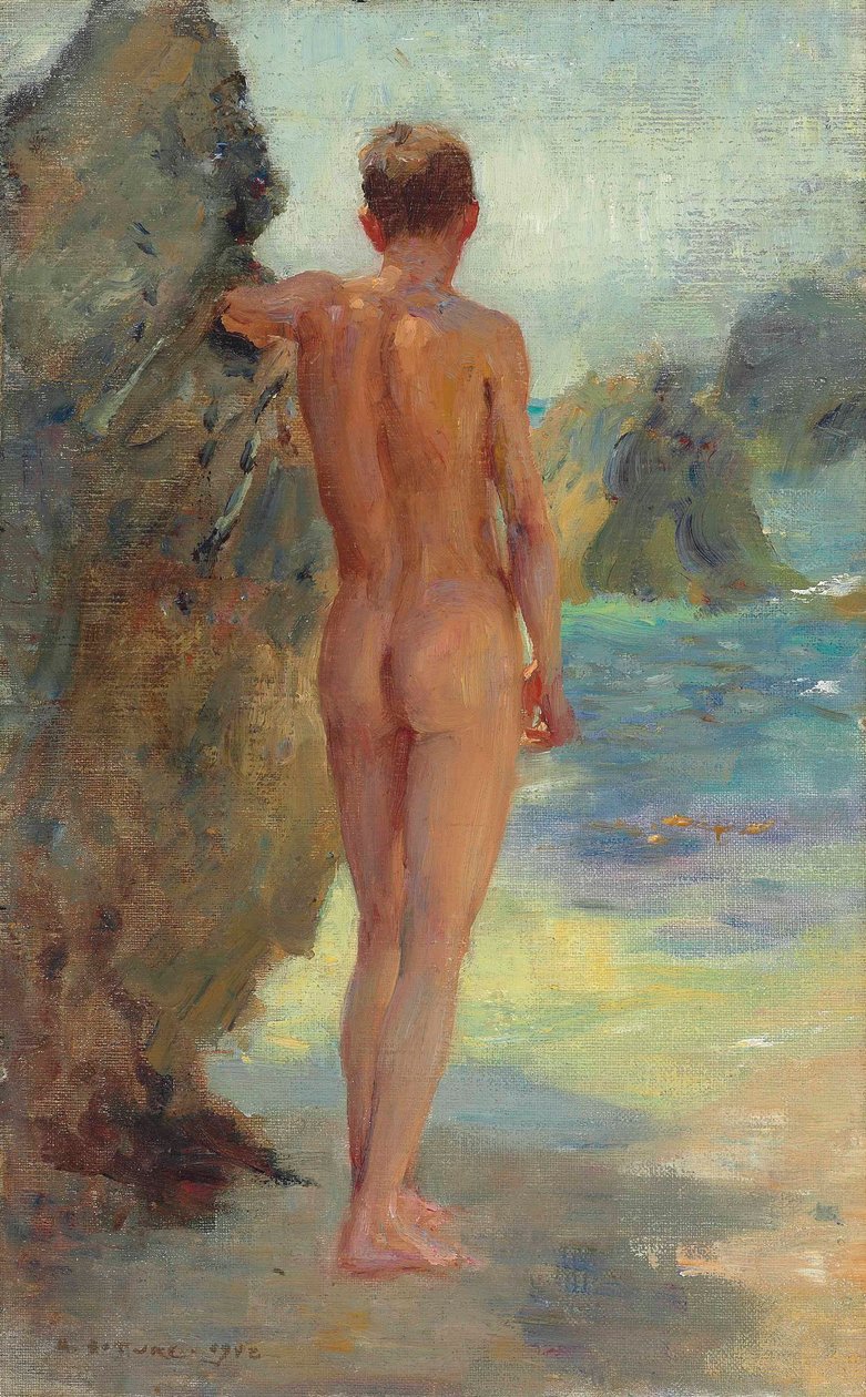 yüzücü, 1912 by Henry Scott Tuke