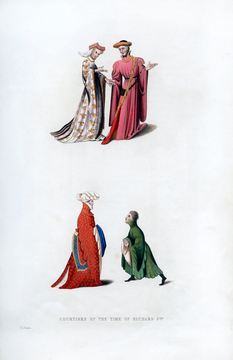 Mahkeme elbisesi, 14. yüzyıl, 1843. by Henry Shaw