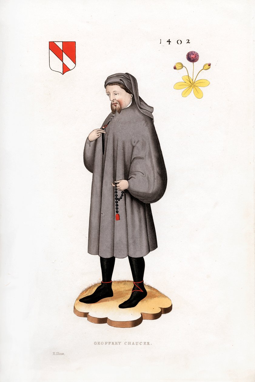 Geoffrey Chaucer, 1402, 1843. by Henry Shaw