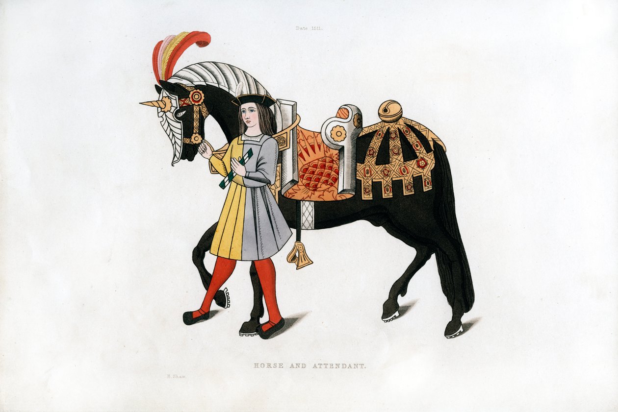 At ve görevli, c1511, 1843. by Henry Shaw