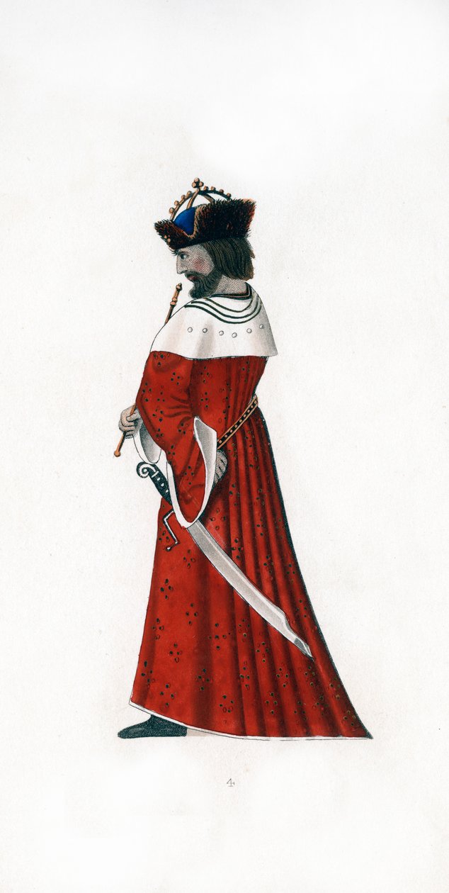 Erkek elbisesi, c1480, 1843. by Henry Shaw