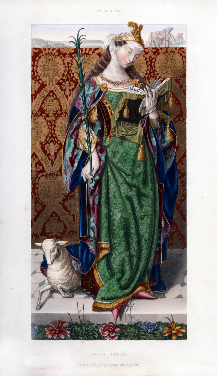 Aziz Agnes, c1520, 1843. by Henry Shaw
