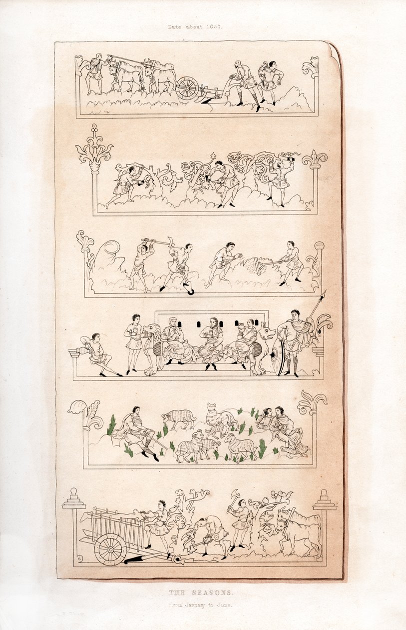 Mevsimler, c1050, 1843. by Henry Shaw