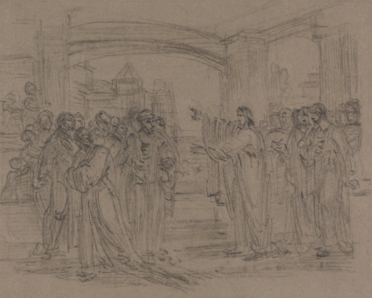 Tapınaktaki Mesih by Henry Singleton