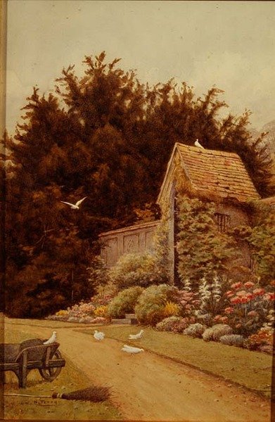 Hartwell House'da Eski Bir Bahçe Evi by Henry Terry