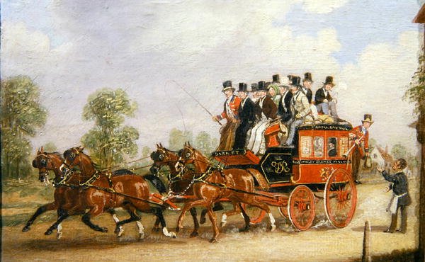 Koçluk Sahnesi (tuval üzerine yağlı boya) by Henry Thomas Alken