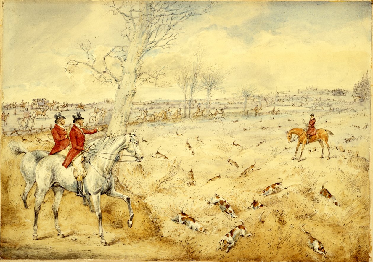 Avlanma Sahneleri: Çitin Üzerinde by Henry Thomas Alken