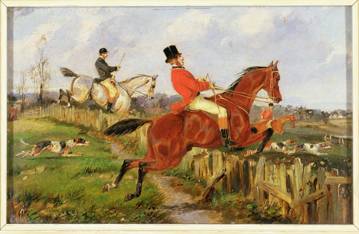 The Chase (tuval üzerine yağlı boya) by Henry Thomas Alken