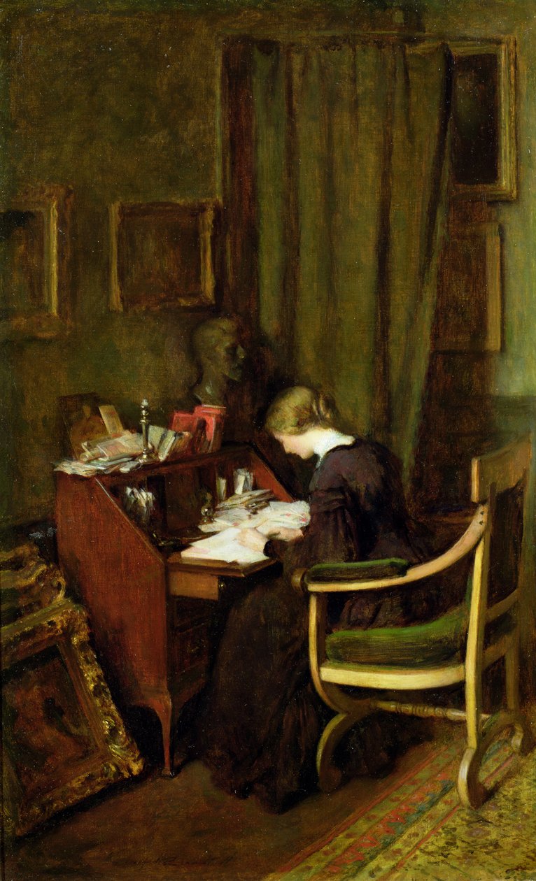 Onun masasında by Henry Thomas Schafer