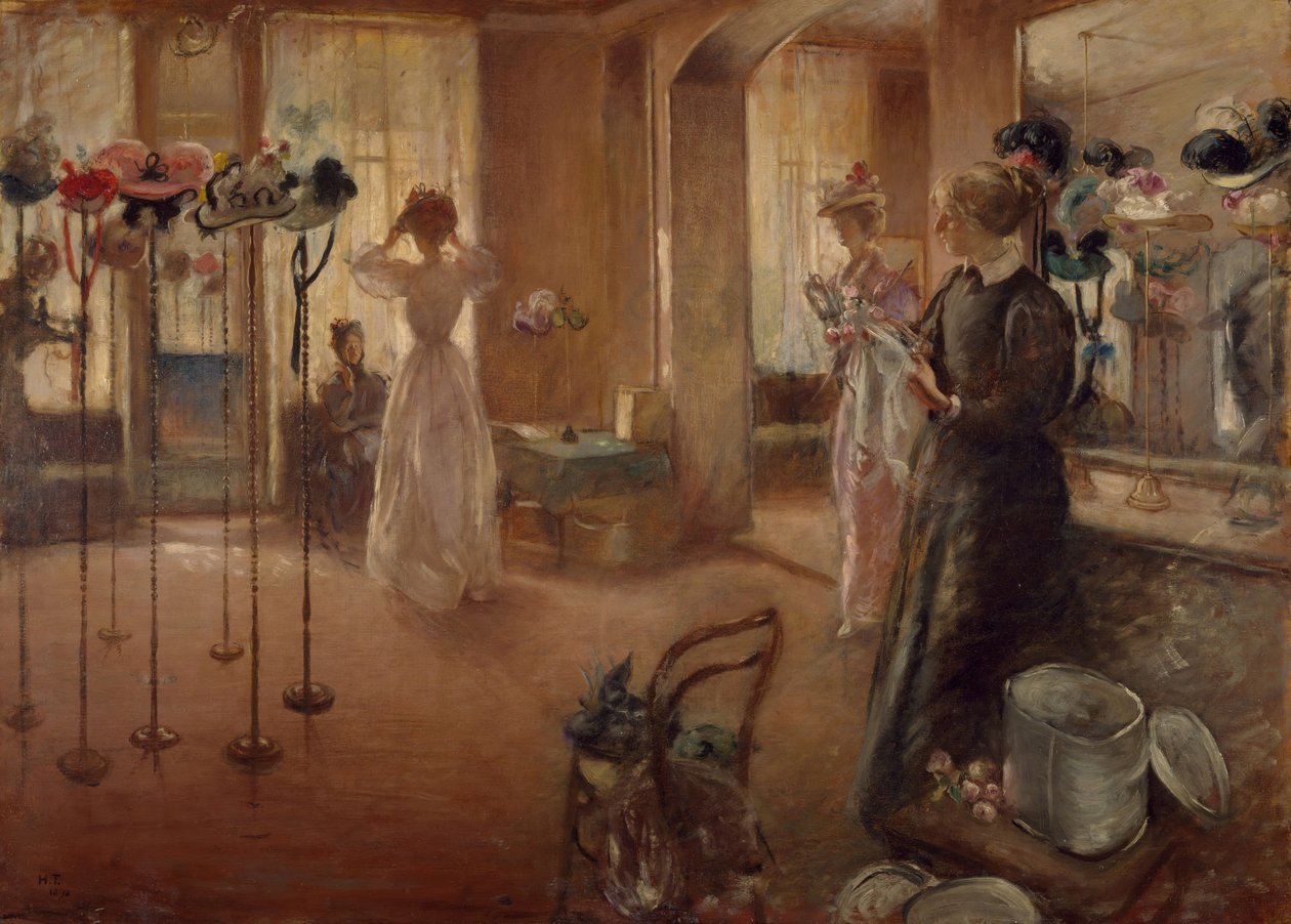 Şapka Dükkanı, 1892. by Henry Tonks