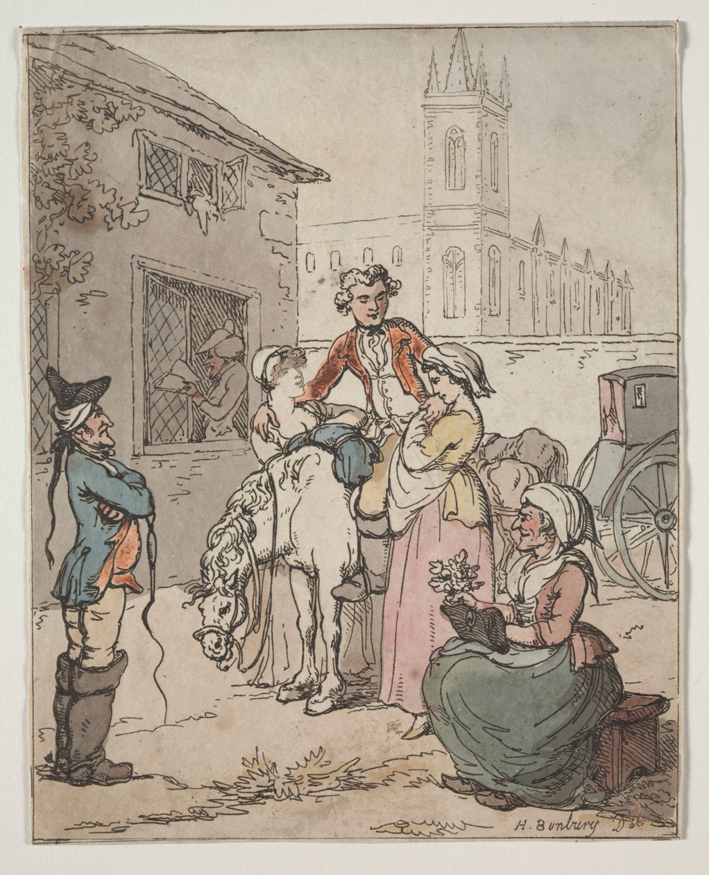 Bir Hanın Dışındaki Sahne. by Henry William Bunbury