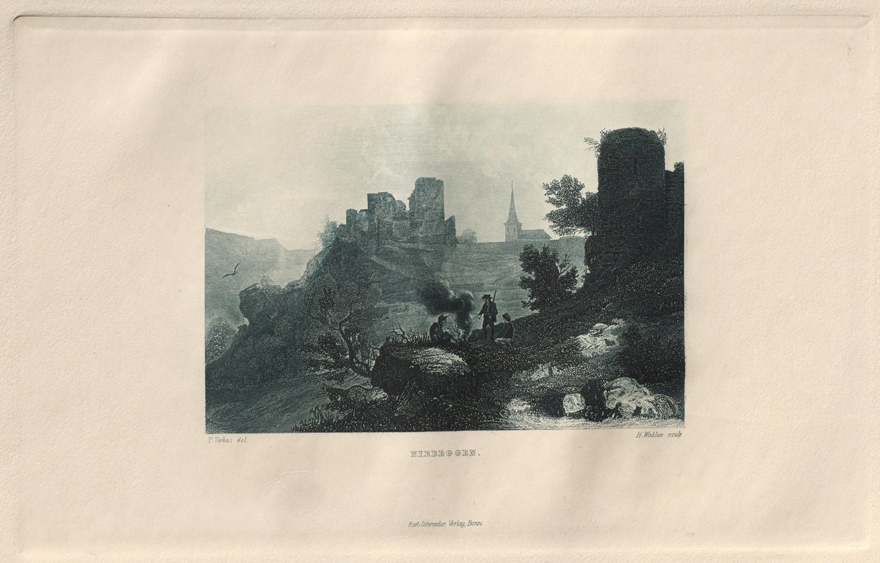 Pitoresk ve Romantik Rheinland: Niedeggen, 1928. by Henry Winkles