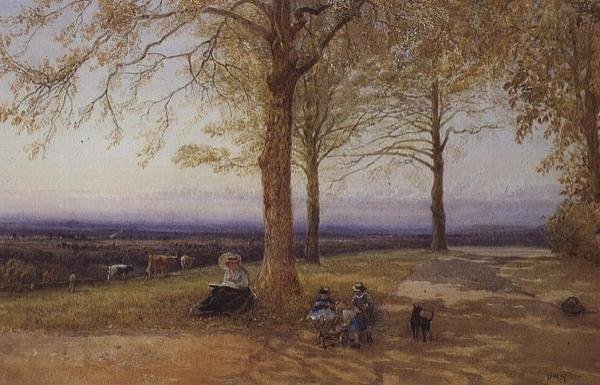Peyzajda Anne ve Çocuk by Herbert Menzies Marshall