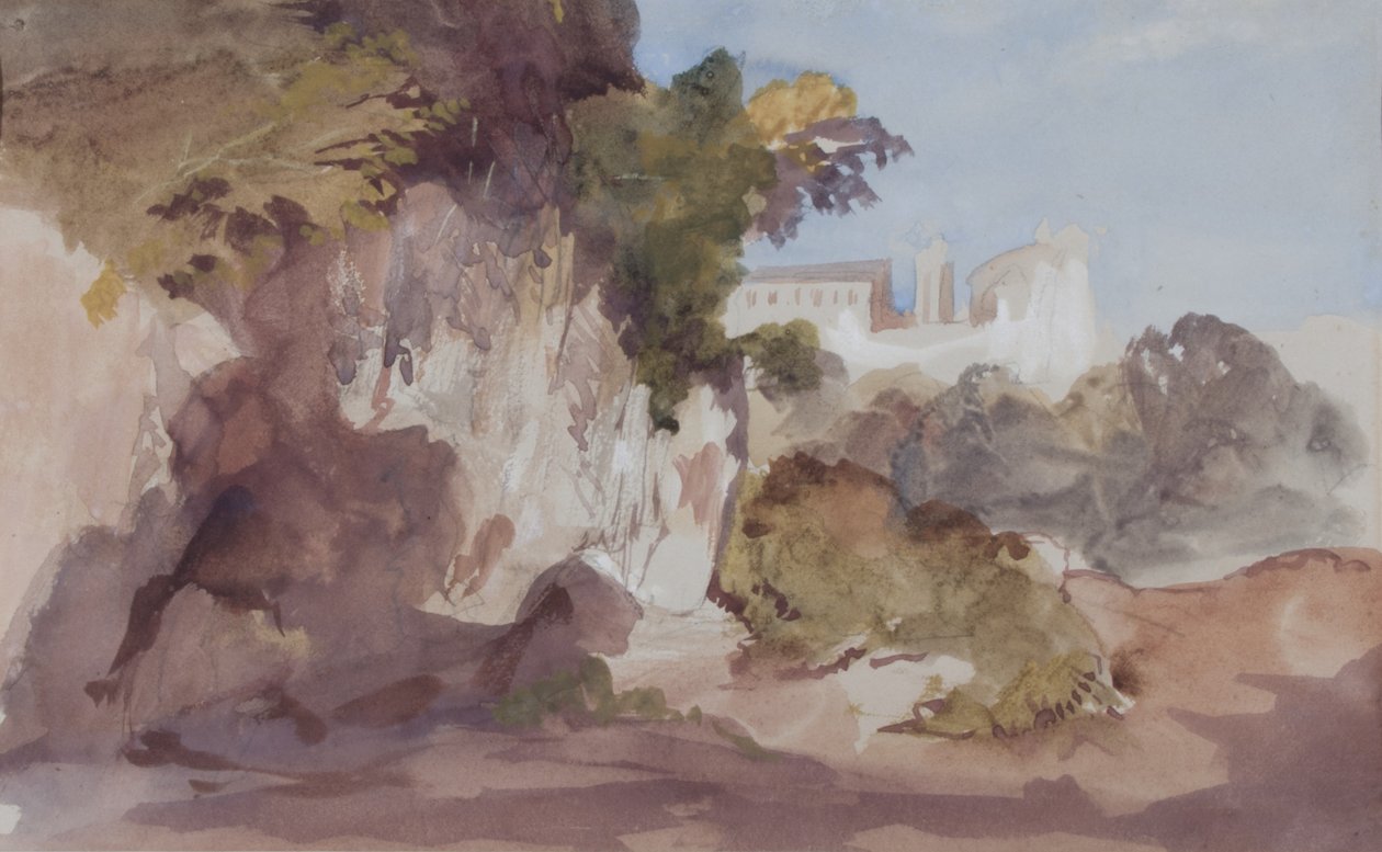 Uzak binalar ile manzara by Hercules Brabazon Brabazon