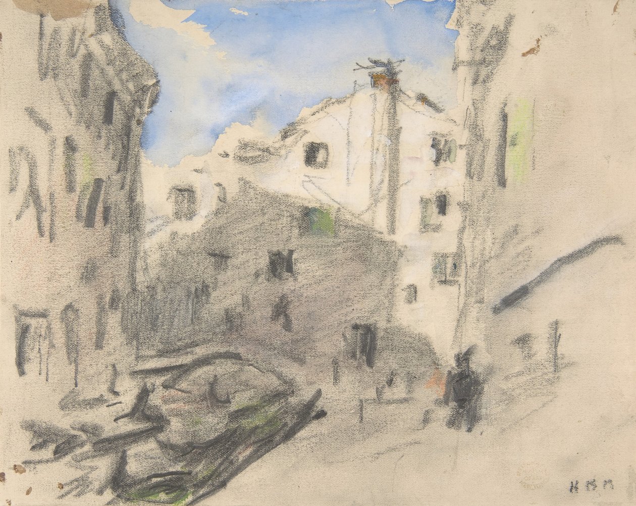 Venedik Sokak Sahnesi, 19. yüzyıl. by Hercules Brabazon Brabazon
