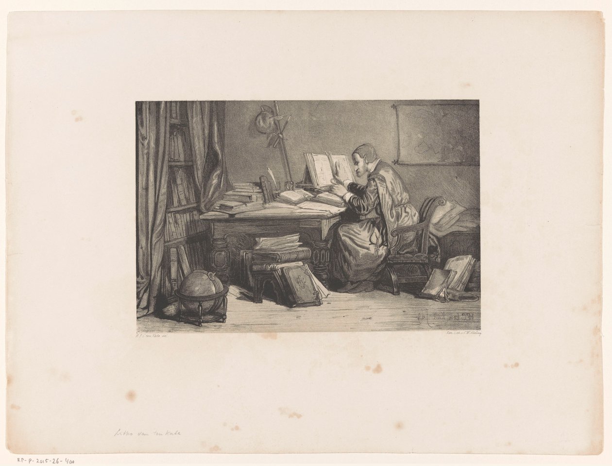 Bir çalışma odasında bilim adamı by Herman Frederik Carel ten Kate